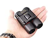 Prismáticos Pequeños Compactos de 30x60 Potente Telescopio Vision Nocturna Plegable con Paño Limpio y Funda Ligero Bolsillo Prismáticos para Adultos, Niños, Observación de Aves, Astronomía